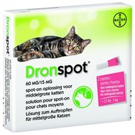 Dronspot Spot-On Kat 2.5 - 5 Kg - Anti wormenmiddel - 2 pipetten